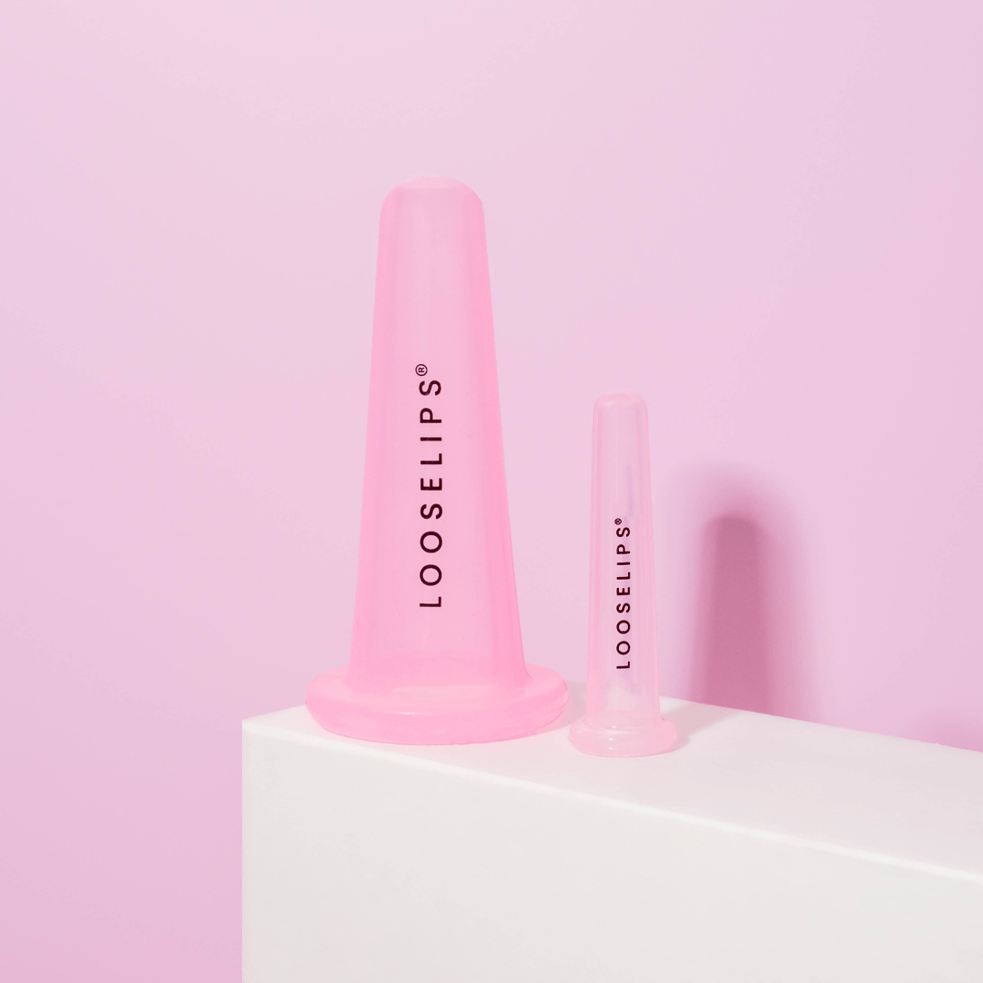 Photo of the pink looselips silicone face lifters facial sculpting tool